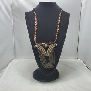 Gimmicks by BKE vintage necklace with  rope and chain  with medallion